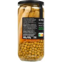 Menestra de verduras Eroski SELEQTIA, frasco 450 g