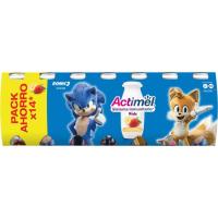 Actikids sabor fresa-plátano ACTIMEL, pack 14x100 g