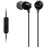 Auriculares de botón negro con micrófono MDR-EX15APB SONY