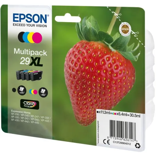 Pack cartuchos de tinta original, 4 colores T2996 XL EPSON, 1 ud Pack cartuchos de tinta original, 4 colores T2996 XL EPSON, 1 ud