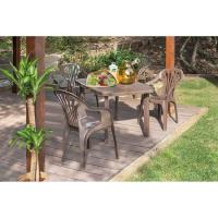 Sillon de resina Club wengue, 1 ud