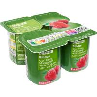 Bífidus con fresas EROSKI, pack 4x125 g