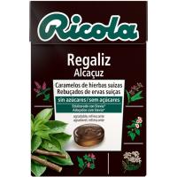 Caramelos sin azúcar de regalíz RICOLA, bolsa 50 g
