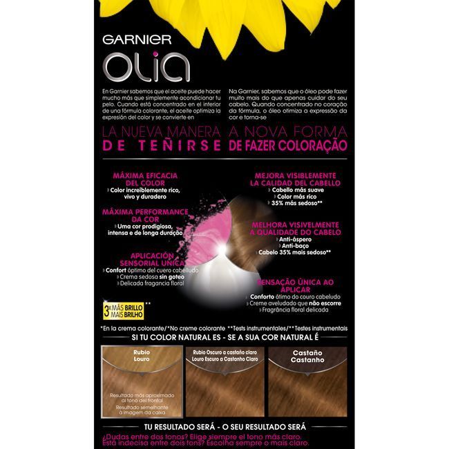 Tinte blonde N.7.3 golden OLIA, caja 1 ud