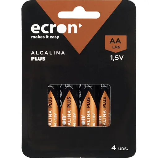 Pila alcalina LR06 (AA) ECRON+, pack 4 uds Pila alcalina LR06 (AA) ECRON+, pack 4 uds
