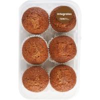 Magdalenas integrales con malta y azúcar moreno, bandeja 240 g