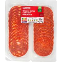 EROSKI Pamplona txorizoa eta txorizo gozoa, sorta 2x90 g