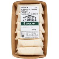 Creppe de puerro-gamba EROSKI, bandeja 270 g