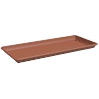 Plato para maceta rectangular XL, color terracota, en pvc ARTEVASI, 53 cm Plato para maceta rectangular XL, color terracota, en pvc ARTEVASI, 53 cm