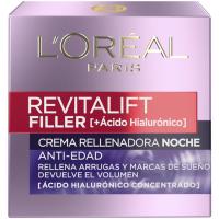 Crema de noche antiedad L`OREAL Revitalift Filler, pack 1 unid.