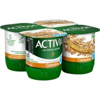 Activia de cereal 0% DANONE, pack 4x115 g