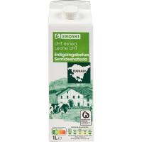 Leche semidesnatada del PaÍs Vasco EROSKI, brik 1 litro
