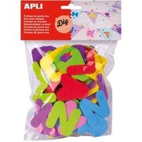 Letras de Goma Eva Colores Surtidos APLI, 104uds