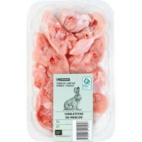 Chuletitas de muslo de conejo EROSKI, bandeja aprox. 330 g