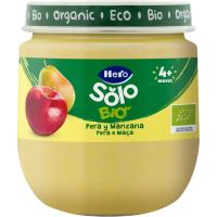 Tarrito ecológico de pera-manzana HERO BABY, tarro 120 g