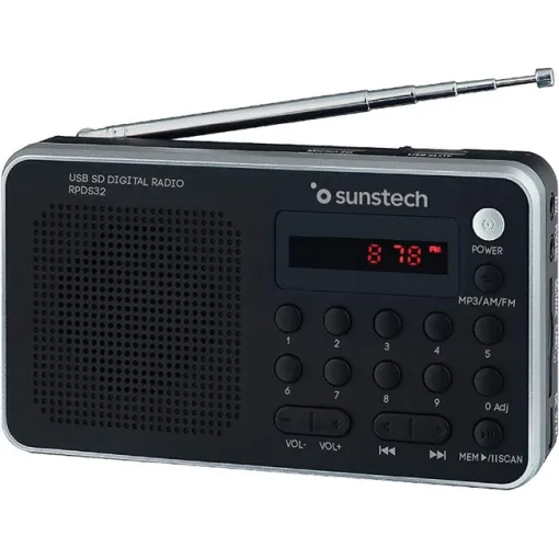 Radio portátil digital negra RPDS32SL SUNSTECH Radio portátil digital negra RPDS32SL SUNSTECH