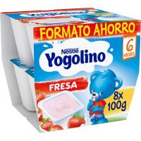 Yogolino de fresa NESTLÉ, pack 8x100 g