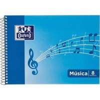 Cuaderno música 4º apaisado con pentagrama, interlíneado de 2 mm OXFORD, 20 hojas Cuaderno música 4º apaisado con pentagrama, interlíneado de 2 mm OXFORD, 20 hojas
