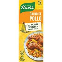 Caldo de pollo KNORR, 12 pastillas, caja 120 g