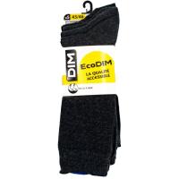 Calcetín hombre, de vestir básico, color gris oscuro, talla 43/46 DIM, 5 pares