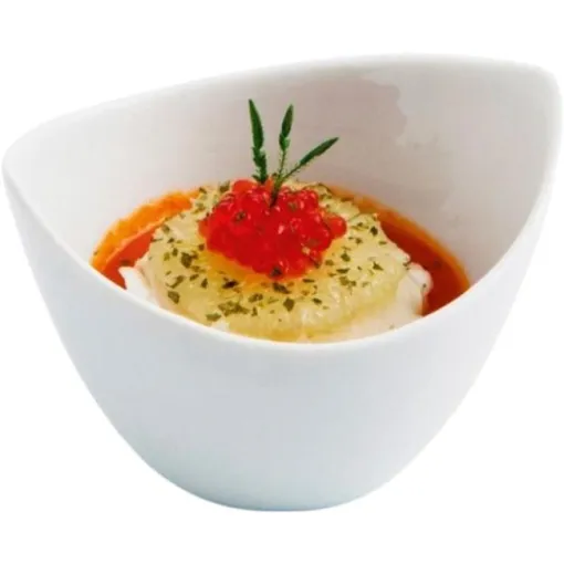 Tapa Banderilla en porcelana blanca QUID, 9x6 cm
