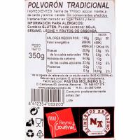 Polvorón clásico MOLINERO, bolsa 350 g