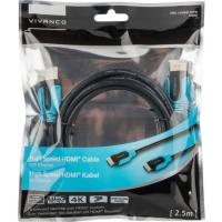 Cable HDMI High Speed Ethernet golden 42956 VIVANCO, 2 metros