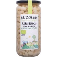 Alubias blancas naturales ecológicas AUZOLAN, frasco 425 g