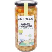 Garbanzos con verduras ecológicas AUZOLAN, frasco 450 g