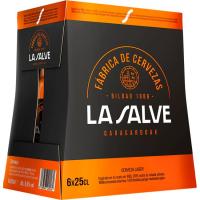 Cerveza Lager Auténtica LA SALVE Bilbao, pack botellín 6x25 cl