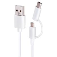 Cable Dual Lightning mini USB a USB 2.0 tipo C LT-3C PROLINX, 1m