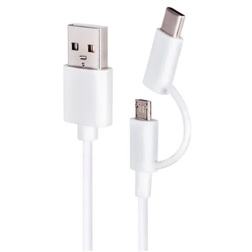 Cable Dual Lightning mini USB a USB 2.0 tipo C LT-3C PROLINX, 1m