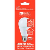 Bombilla Led eco estándar E27 10W luz cálida (3000k) SILVER, 1ud Bombilla Led eco estándar E27 10W luz cálida (3000k) SILVER, 1ud