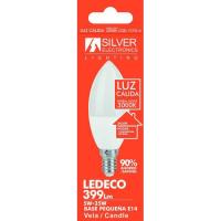 Bombilla Led eco vela E14 5W luz cálida (3000k) SILVER ELECTRONICS, 1 ud Bombilla Led eco vela E14 5W luz cálida (3000k) SILVER ELECTRONICS, 1 ud