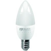 Bombilla Led eco vela E14 5W luz cálida (3000k) SILVER ELECTRONICS, 1 ud
