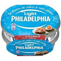 Queso light PHILADELPHIA, pack 2x250 g
