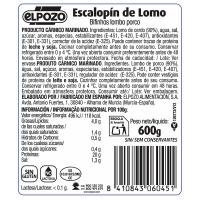 Escalopines de lomo extra tierno ELPOZO, bandeja 220 g