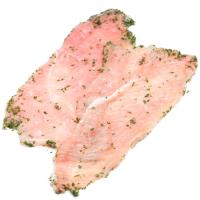 Filetes pechuga pavo al ajillo, al peso, compra mínima 500 g