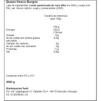 Queso fresco SANTI, al peso, compra mínima 250 g