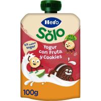Bolsita de yogur griego con cookies HERO, doypack 100 ml