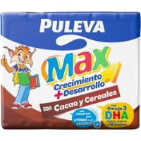 Leche de cacao-cereales PULEVA Max, pack 3x200 ml