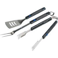 Set de tres piezas para barbacoa: espátula, tenedor y tenazas, 1 ud
