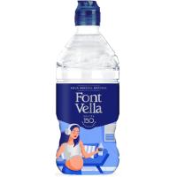 Agua mineral natural FONT VELLA, botella tapón sport 75 cl