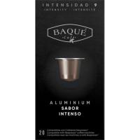 Café intenso cápsula aluminio comp. Nespresso BAQUÉ, caja 20 uds