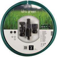 Manguera de 15 mm Ø, 15m, con lanza, conectores de inicio y fin Idro Green FITT, 1ud