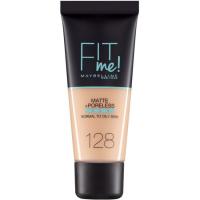Fondo de maquillaje Fit Me Matte 128 MAYBELLINE, tubo 42 g