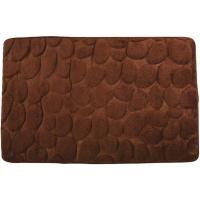Alfombra àra baño microfibra piedras chocolate COTEXSA, 40X60cm