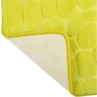 Alfombra para baño microfibra piedras verde COTEXSA, 40X60cm