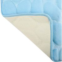 Alfombra para baño microfibra piedras azul COTEXSA, 40X60