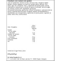 Crackers al rosmarino sin gluten SCHAR, paquete 210 g